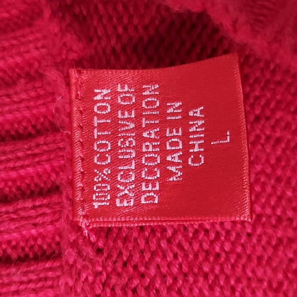 Izod mens long sleeve sweater red large - Picture 9 of 13